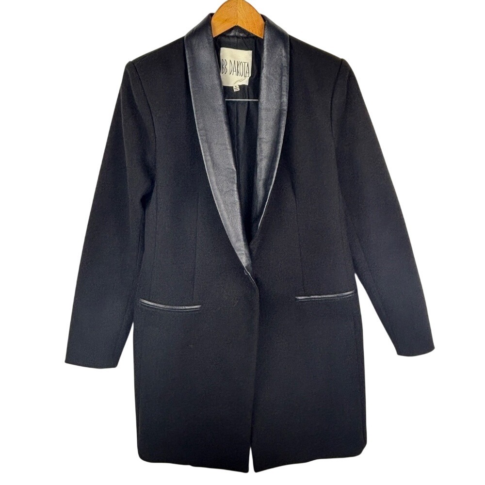 VTG BB Dakota Women Structured Coat Sz S Black Professional‎ Corpcore Office